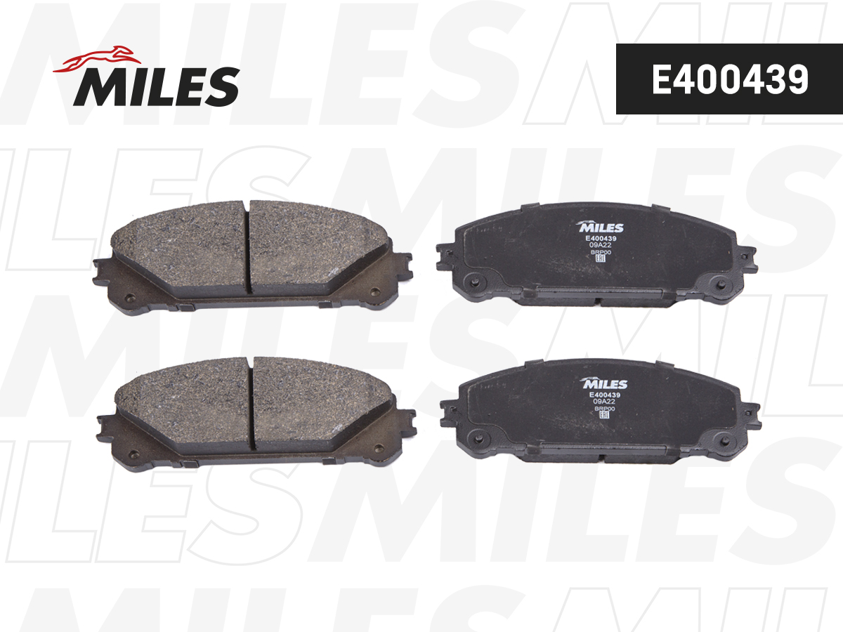 Купить запчасть MILES - E400439 Колодки тормозные передние (без датчика) (Смесь Low-Metallic) LEXUS RX 09-/TOYOTA HIGHLANDER 07- (TRW GDB3484) E400439