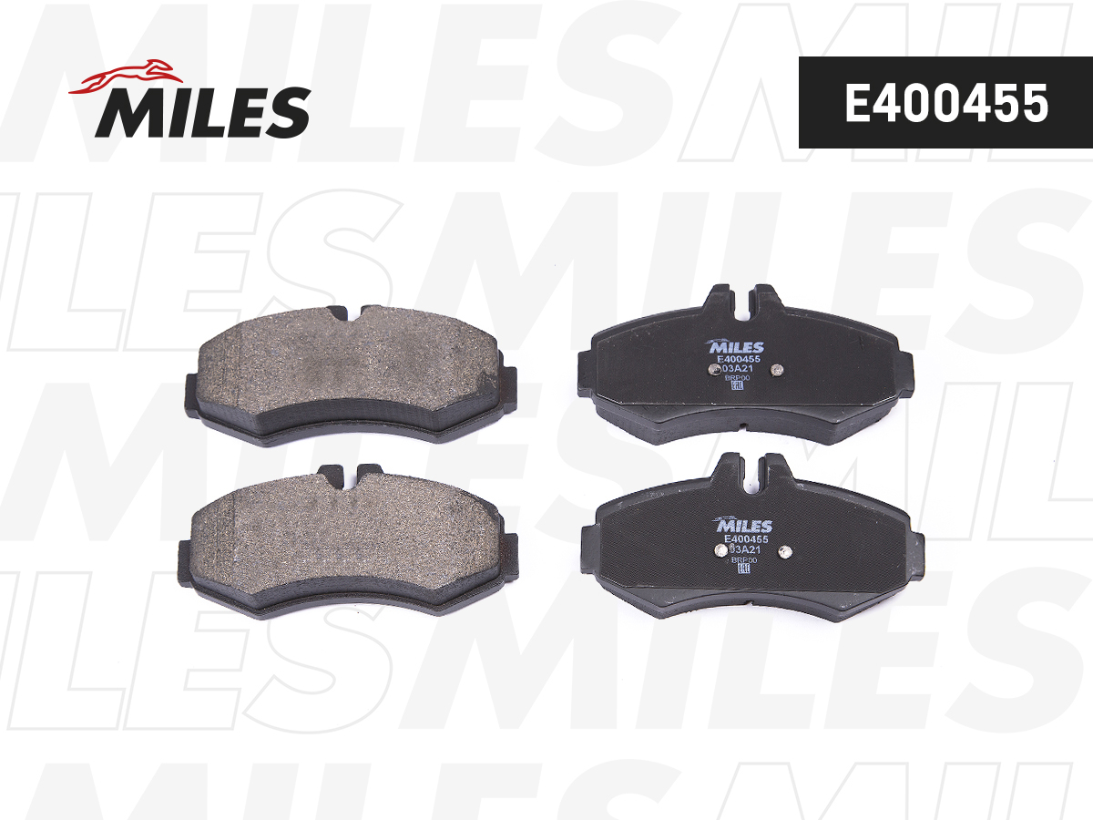 Купить запчасть MILES - E400455 Колодки тормозные передние (без датчика) (Смесь Low-Metallic) MERCEDES VITO 9303/SPRINTER (901-903) 06 (TRW GDB1373) E400455