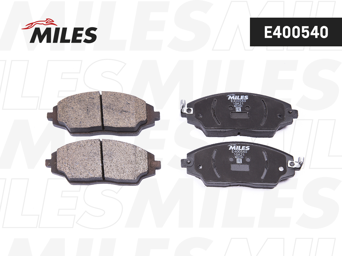 Купить запчасть MILES - E400540 Колодки тормозные передние (Смесь Low-Metallic) CHEVROLET AVEO 11-/COBALT 13- (TRW GDB3579) E400540