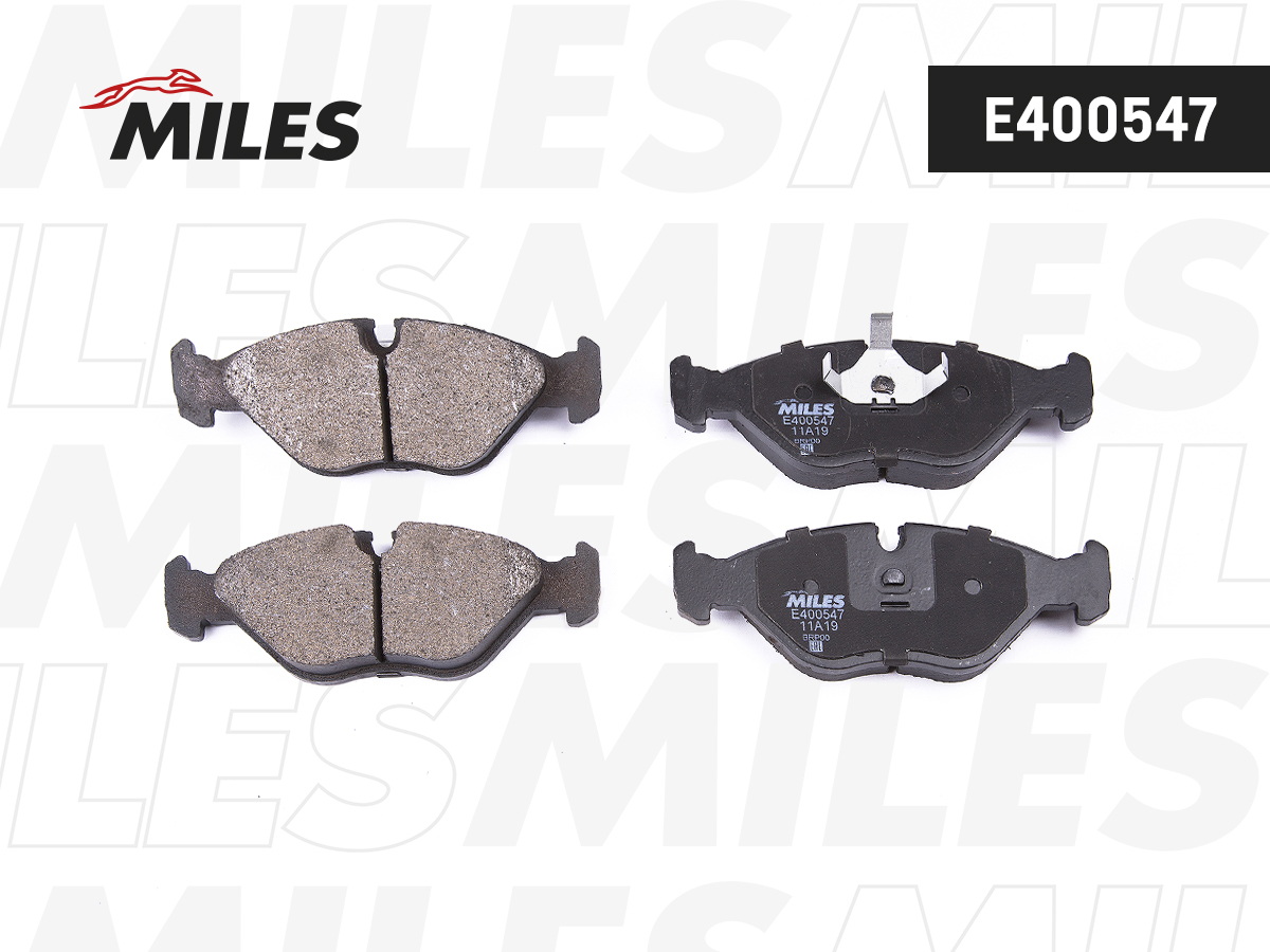 Купить запчасть MILES - E400547 Колодки тормозные передние (Смесь Low-Metallic) SAAB 900/9000 2.0-3.0 89-98 (TRW GDB969) E400547
