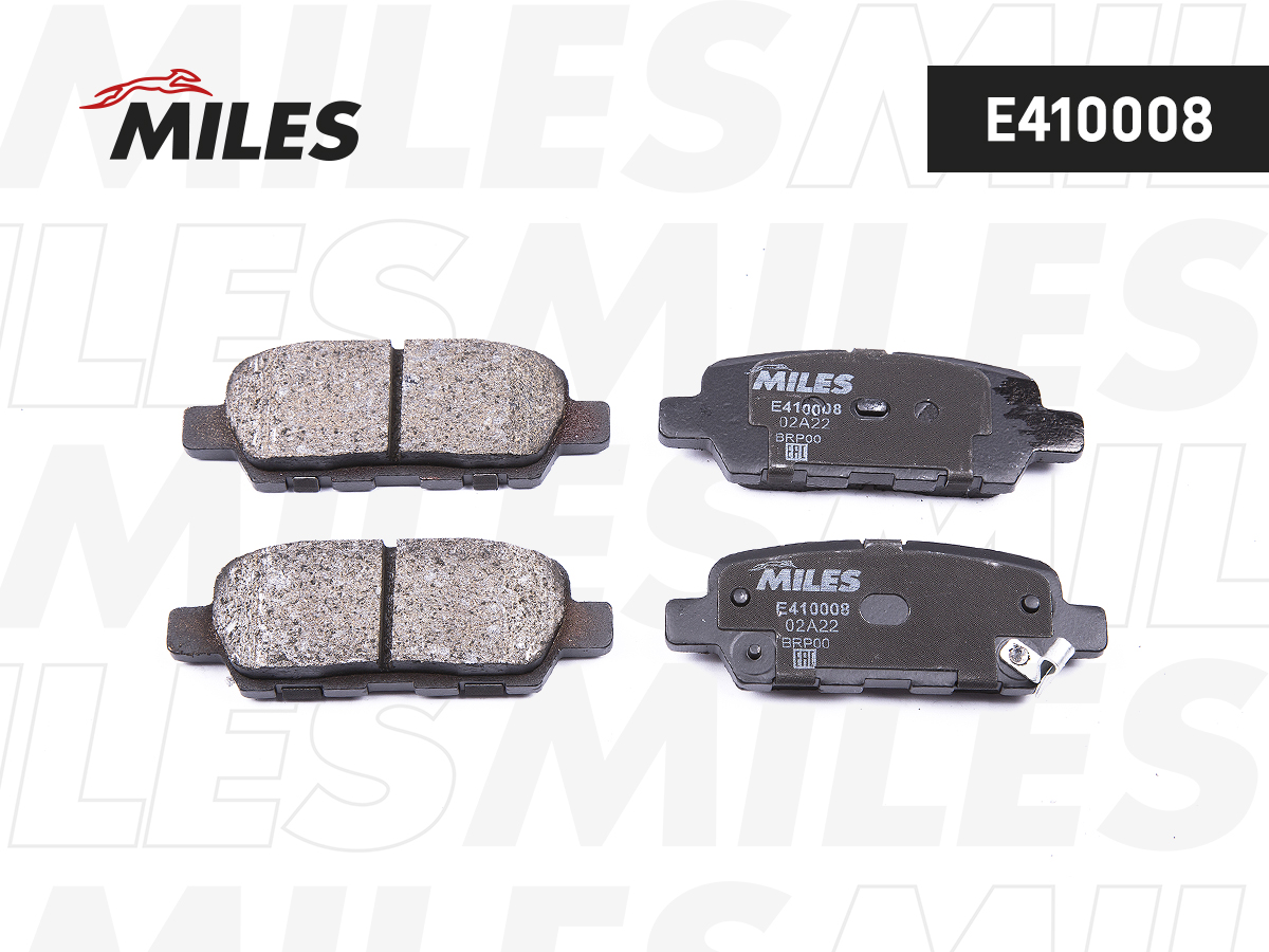 Купить запчасть MILES - E410008 Колодки тормозные задние (без датчика) (Смесь Low-Metallic) (INFINITI EX, FX, G, M, NISSAN QASHQAI, MURANO (Z50, Z51)) (TRW GDB3294) E410008