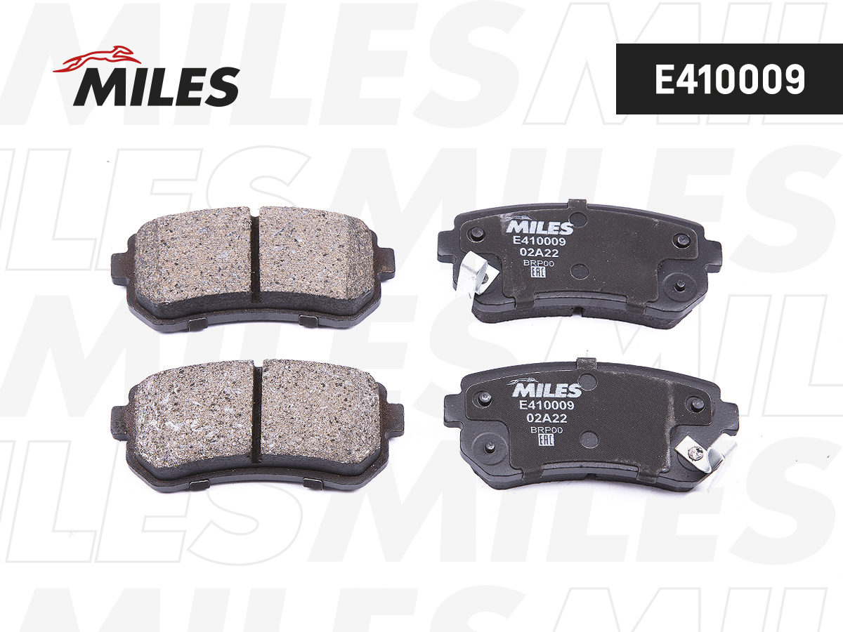 Купить запчасть MILES - E410009 Колодки тормозные задние (без датчика) (Смесь Low-Metallic) (KIA CEE