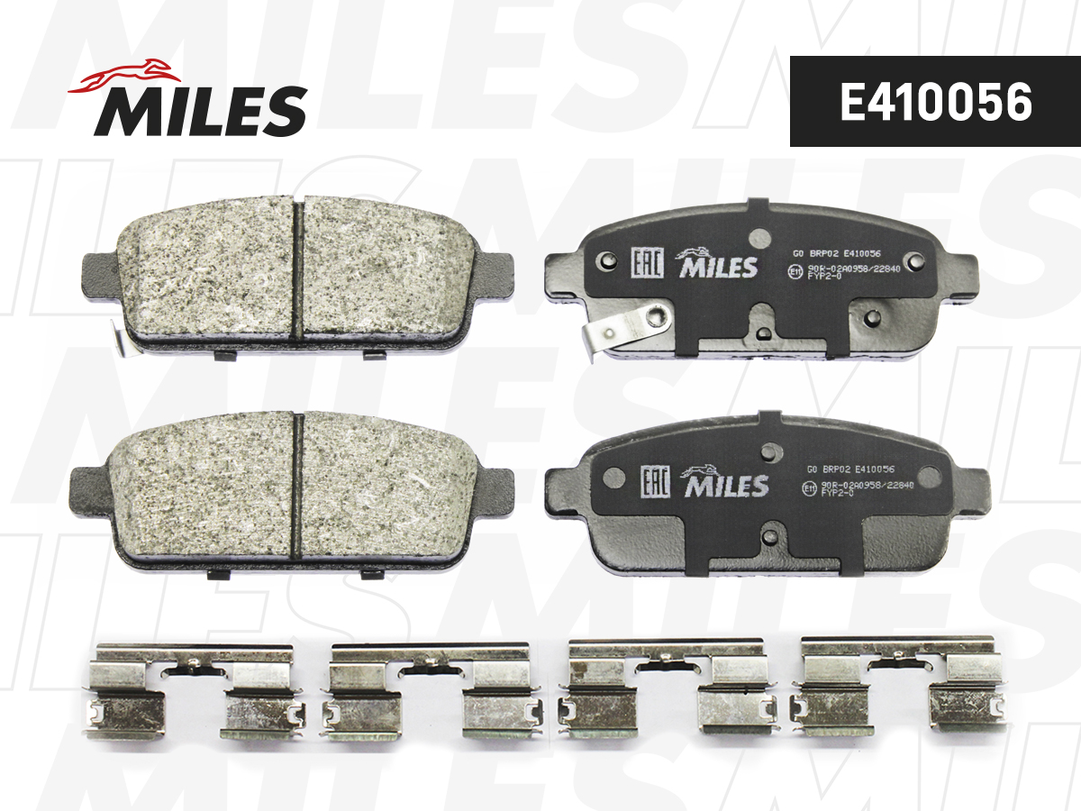 Купить запчасть MILES - E410056 Колодки тормозные задние (без датчика) (Смесь Low-Metallic) (CHEVROLET CRUZE (J30_), ORLANDO, OPEL ASTRA J , MOKKA) (TRW GDB1844) E410056