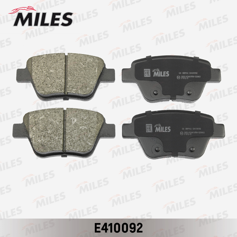 Купить запчасть MILES - E410092 Колодки тормозные задние (без датчика + болты) (Смесь Low-Metallic) (VW GOLF VI, JETTA IV, SKODA OCTAVIA (1Z_)) (TRW GDB1841) E410092