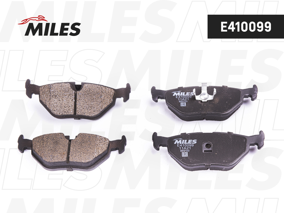 Купить запчасть MILES - E410099 Колодки тормозные задние (Смесь Low-Metallic) (BMW 3 E36, E46, SAAB 9-5) (TRW GDB917) E410099