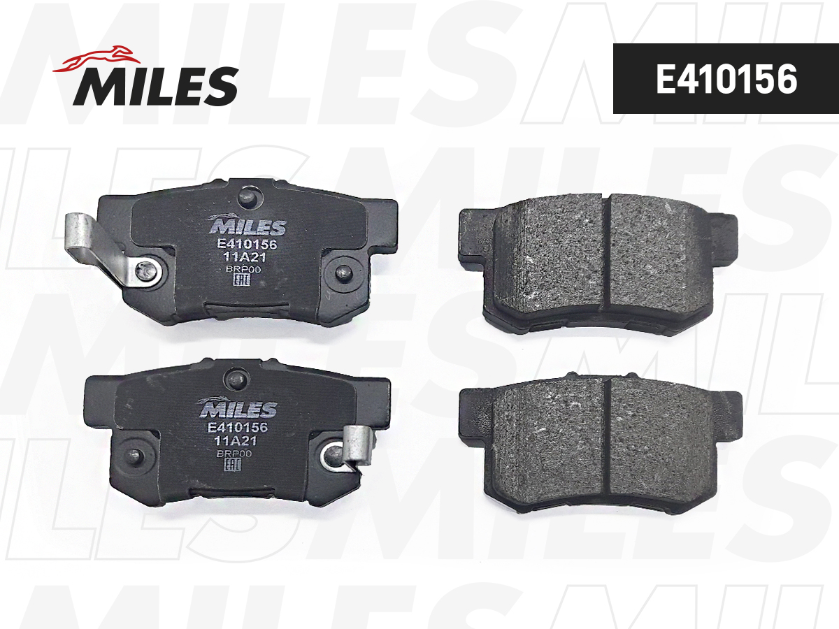 Купить запчасть MILES - E410156 Колодки тормозные задние (без датчика) (Смесь Low-Metallic) HONDA ACCORD 90-/CIVIC 97-/CR-V II/FR-V/PRELUDE 92-00 (TRW GDB3175) E410156