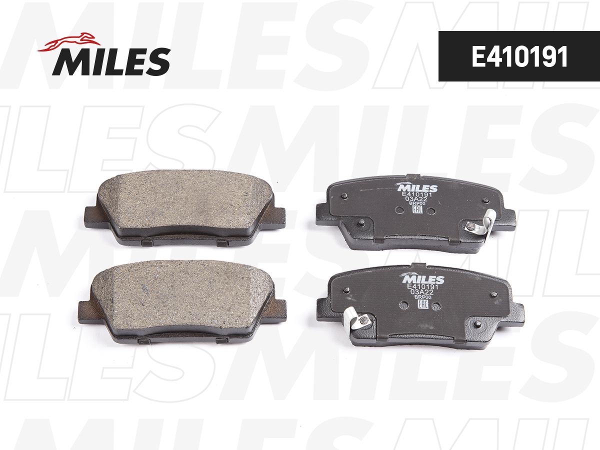 Купить запчасть MILES - E410191 Колодки тормозные задние (без датчика) (Смесь Low-Metallic) HYUNDAI SANTA FE (CM) 2.2D 09-/KIA SORENTO (XM) 09- (TRW GDB3499) E410191