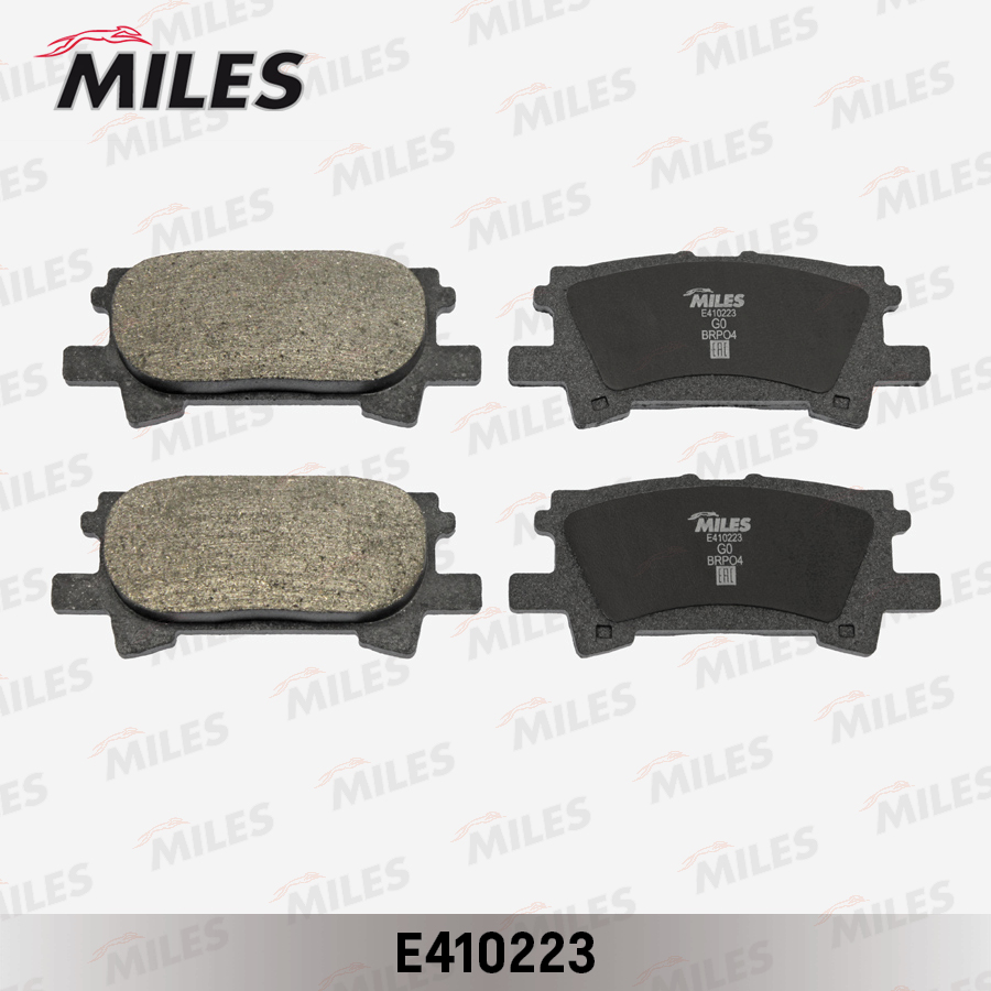 Купить запчасть MILES - E410223 Колодки тормозные задние (без датчика) (Смесь Low-Metallic) (LEXUS RX300/RX330/RX350 0308/RX400H 0509) (TRW GDB3339) E410223