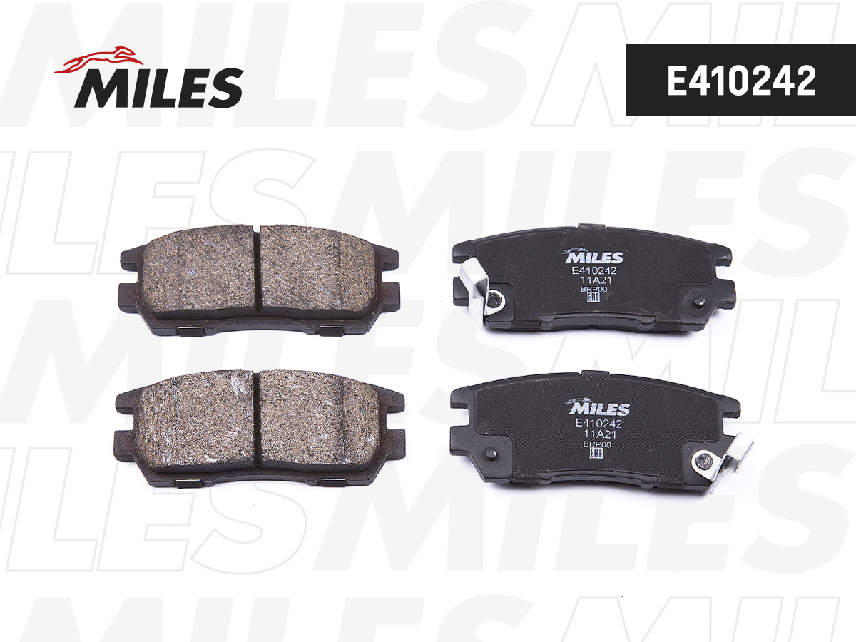 Купить запчасть MILES - E410242 Колодки тормозные задние (без датчика) (Смесь Low-Metallic) (MITSUBISHI PAJERO I/PAJERO II 3.0/3.5/2.5TD/L400 9403) (TRW GDB1127) E410242
