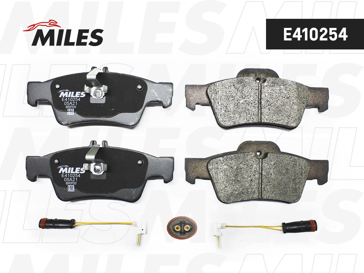 Купить запчасть MILES - E410254 Колодки тормозные задние (без датчика) (Смесь Low-Metallic) MERCEDES-BENZ W211/W212/W220/W221/R230 (TRW GDB1546) E410254