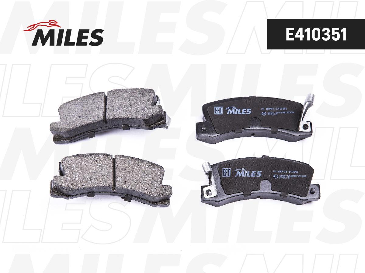 Купить запчасть MILES - E410351 Колодки тормозные задние (без датчика) (Смесь Low-Metallic) TOYOTA AVENSIS/CAMRY/CARINA/CELICA/COROLLA 86-03 (TRW GDB1168) E410351