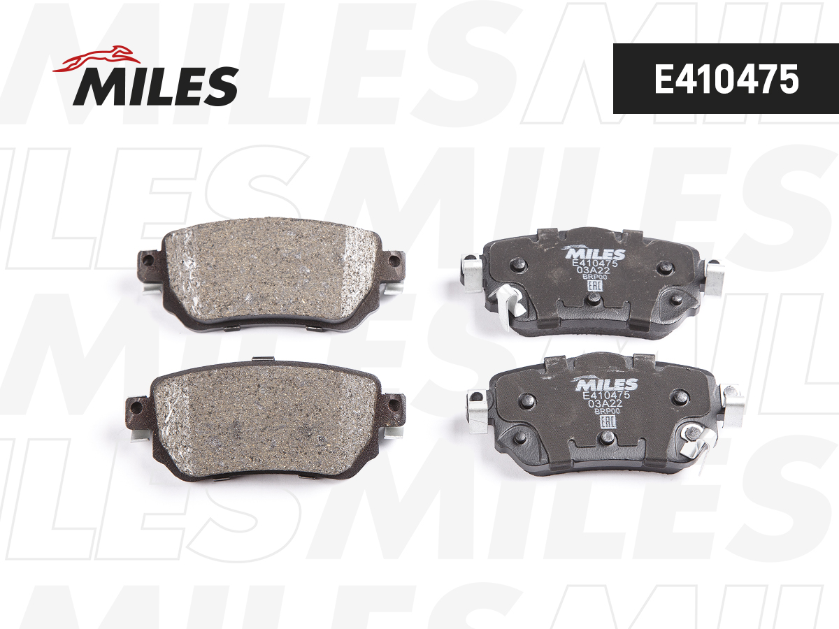 Купить запчасть MILES - E410475 Колодки тормозные задние (Смесь Low-Metallic) NISSAN QASHQAI/X-TRAIL 14- (TRW GDB3617) E410475