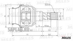 Купить запчасть MILES - GA10015 ШРУС внутренний DAEWOO NEXIA/LANOS 1.4-1.6 94- (SKF VKJA8724) GA10015
