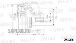 Купить запчасть MILES - GA20007 ШРУС наружный AUDI 100/80/A6/V8 2.5D-4.2 88-97 (GKN 300855) GA20007