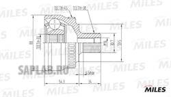 Купить запчасть MILES - GA20027 ШРУС наружный AUDI A4 1.6-2.0 00- (с ABS) (GKN 304331) GA20027
