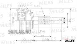 Купить запчасть MILES - GA20051 ШРУС наружный CHEVROLET LANOS/NUBIRA 1.6/2.0 (с ABS) (GKN 303910) GA20051