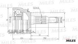 Купить запчасть MILES - GA20077 ШРУС наружный DAEWOO LANOS/ESPERO 1.5/2.0 95- (GKN 303174) GA20077