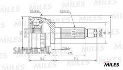Купить запчасть MILES - GA20080 ШРУС наружный DAEWOO MATIZ 0.8/1.0 98- (с ABS) (GKN 303339) GA20080