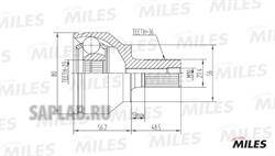 Купить запчасть MILES - GA20107 ШРУС наружный FORD FOCUS 1.4-2.0 04- (GKN 305176) GA20107