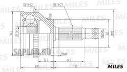 Купить запчасть MILES - GA20171 ШРУС наружный HYUNDAI SANTA FE 2.0-2.7 01-06 (с ABS) (SKF VKJA5745) GA20171