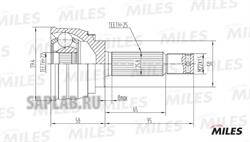 Купить запчасть MILES - GA20259 ШРУС наружный MITSUBISHI COLT/LANCER 1.2-1.8 80-92 (GKN 302073) GA20259