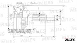 Купить запчасть MILES - GA20387 ШРУС наружный с ABS RENAULT LOGAN/CLIO (GKN 303228) GA20387