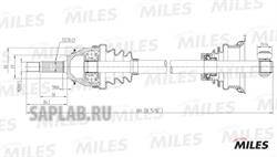 Купить запчасть MILES - GC01112 Привод в сборе левый без ABS RENAULT LOGAN (GKN 304508) GC01112