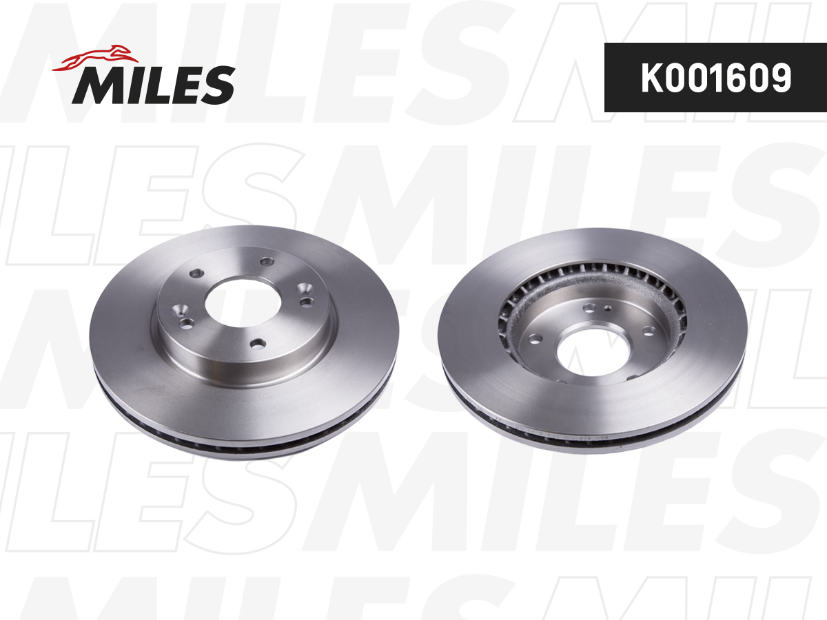 Купить запчасть MILES - K001609 Диск тормозной передний HYUNDAI ELANTRA (MD, UD)11-/VELOSTER (FS)/KIA CEE