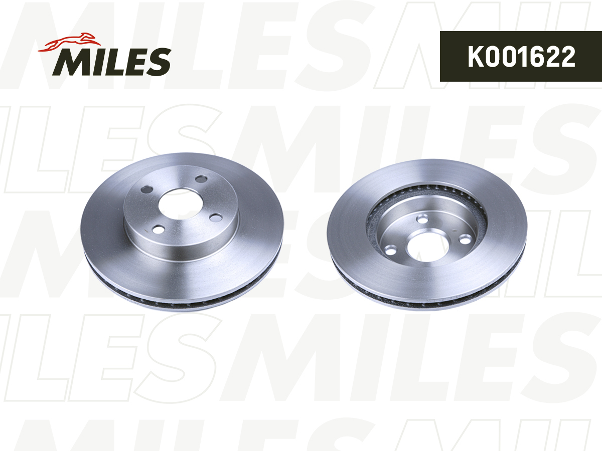 Купить запчасть MILES - K001622 Диск тормозной передний D255мм TOYOTA COROLLA (E12) 2.0D 04- (TRW DF7127) K001622