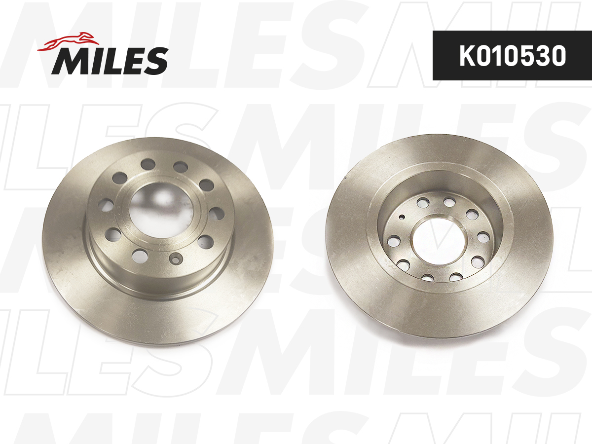 Купить запчасть MILES - K010530 Диск тормозной задний AUDI A3 03-/SKODA OCTAVIA/YETI/VW CADDY/GOLF 03- (TRW DF4276) K010530