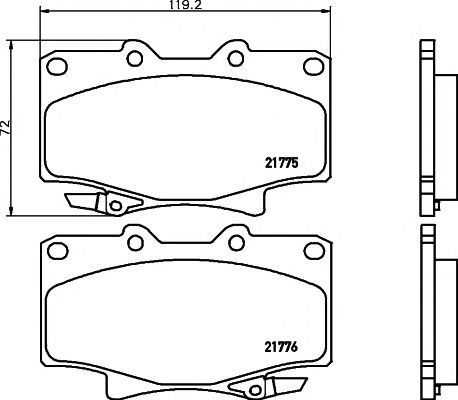 Купить запчасть MINTEX - MDB1695 Колодки тормозные дисковые к-т 4 шт. MDB1695