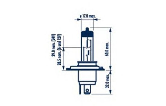 Купить запчасть NARVA - 48677 NARVA H4 Range Power Blue+ 12V 60/55W, 2шт., 48677