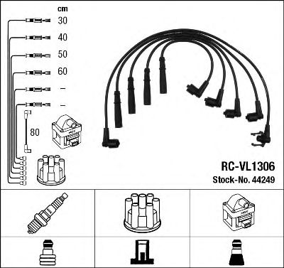 Купить запчасть NGK - 44249 Провода зажигания к-т RC-VL1306 44249