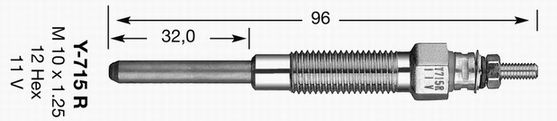 Купить запчасть NGK - 5376 Свеча накаливания Y-715R 5376
