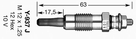 Купить запчасть NGK - 7503 Свеча накаливания Y-937J DP5 7503