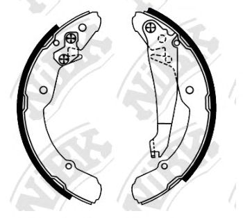 Купить запчасть NIBK - FN0554 Колодки тормозные барабанные SKODA OCTAVIA 2000-2010 FN0554