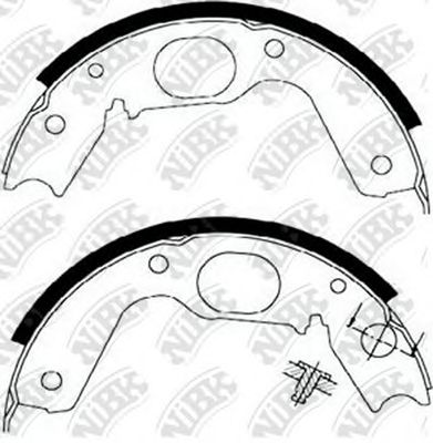 Купить запчасть NIBK - FN0568 Колодки стояночного тормоза MITSUBISHI PAJERO SPORT 2008 FN0568