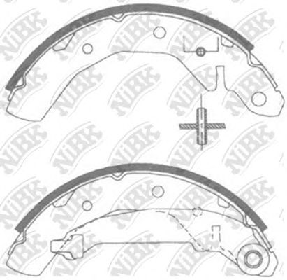 Купить запчасть NIBK - FN11821 Колодки тормозные барабанные DAEWOO MATIZ 2003 FN11821