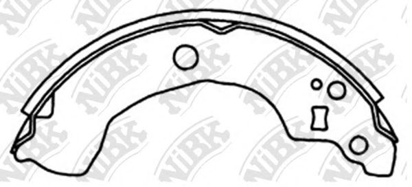 Купить запчасть NIBK - FN1247 Колодки тормозные барабанные NISSAN ALMERA N16 00-/PRIMERA P11 96-02) FN1247