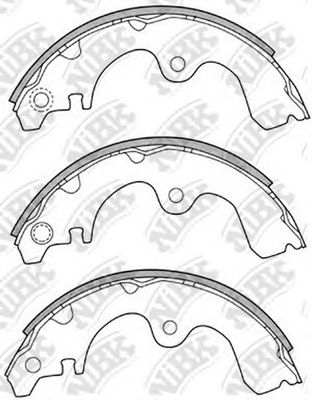 Купить запчасть NIBK - FN2321 Колодки тормозные барабанные TOYOTA PASEO/STARLET 1.0-1.5 89-99  FN2321
