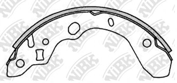 Купить запчасть NIBK - FN3394 Колодки тормозные барабанные MAZDA 323 98-04 FN3394
