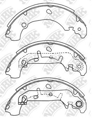 Купить запчасть NIBK - FN3421 Колодки тормозные барабанные FORD FUSION 2002-2008 FN3421