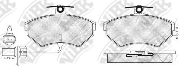 Купить запчасть NIBK - PN0023W Колодки тормозные передние AUDI A4 1.6/1.8/1.9D 9500/VOLKSWAGEN PASSAT 9700 (с датчиком) PN0023W