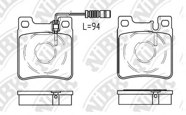 Купить запчасть NIBK - PN0030W Колодки задние (MB W202/203 AMG/210/140) (с датчиком) PN0030W