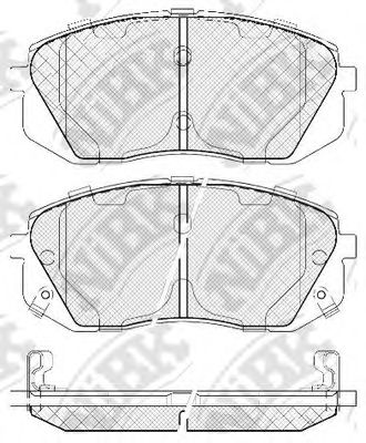 Купить запчасть NIBK - PN0052 Колодки тормозные дисковые KIA SPORTAGE 2008 PN0052