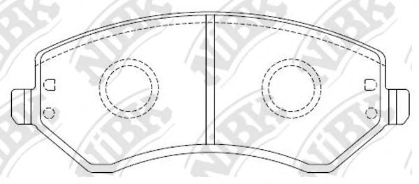Купить запчасть NIBK - PN0058 Колодки тормозные дисковые CHRYSLER VOYAGER 2.4-3.3 00-/JEEP CHEROKEE 2.4-3.7 01- PN0058