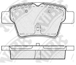 Купить запчасть NIBK - PN0069 Колодки тормозные задние CITROEN C4 04-/PEUGEOT 207 06-/307 00- (тс BOSCH) PN0069
