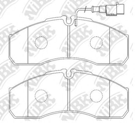 Купить запчасть NIBK - PN0072W Колодки тормозные дисковые (с датчиком износа) IVECO DAILY 2.8 2001 - 2006 PN0072W