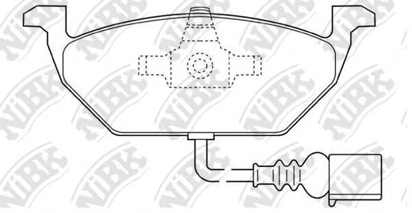 Купить запчасть NIBK - PN0148W Колодки передние SKODA OCTAVIA (1U_, 1Z_), VW GOLF IV-VI, JETTA III-IV (с датчиком) PN0148W