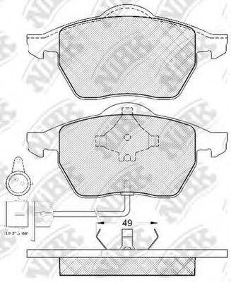 Купить запчасть NIBK - PN0300W Колодки передние (AUDI 100/A6 (C4)) (с датчиком) PN0300W